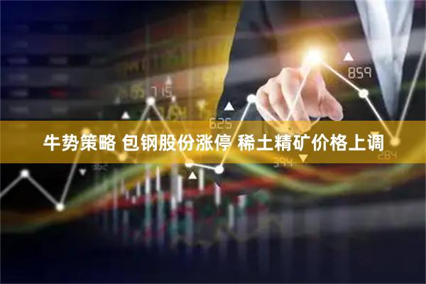 牛势策略 包钢股份涨停 稀土精矿价格上调