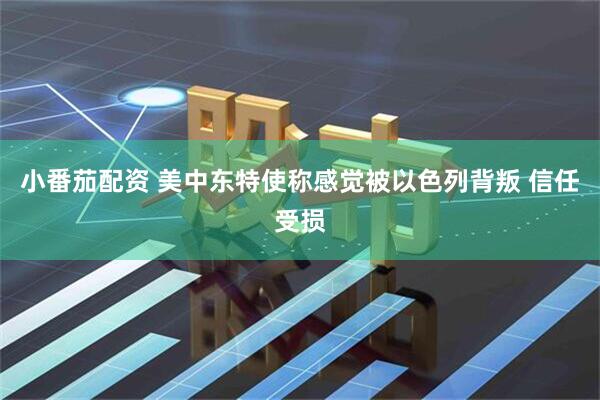 小番茄配资 美中东特使称感觉被以色列背叛 信任受损